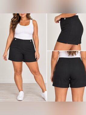 G11- Women’s, 14 Rafaella Black Dress Shorts